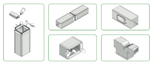 Aluminium Invisible Flange for Pre-insulated Duct