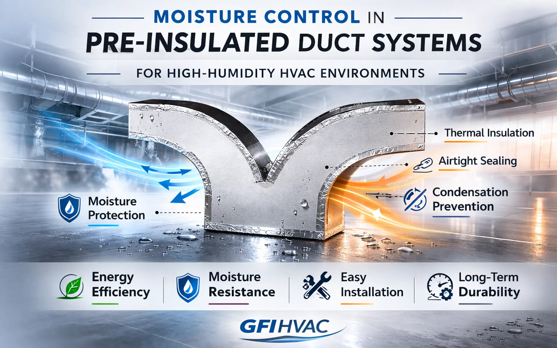 Moisture Control Logic of Pre-Insulated Ducts