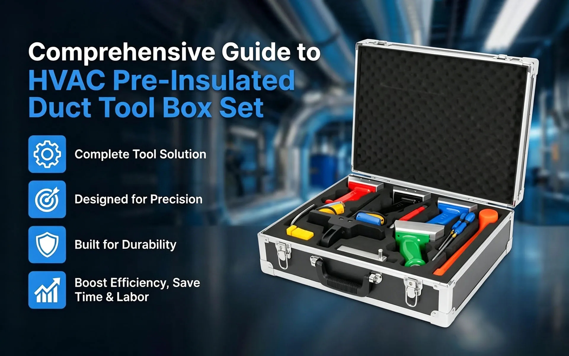 Comprehensive Guide to HVAC Pre-Insulated Duct Tool Box Set