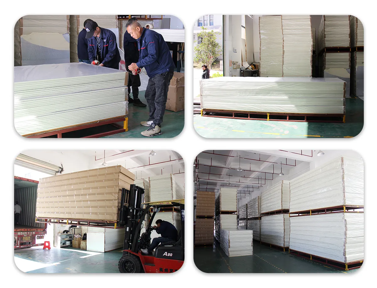 Duct panel factory shipment collection
