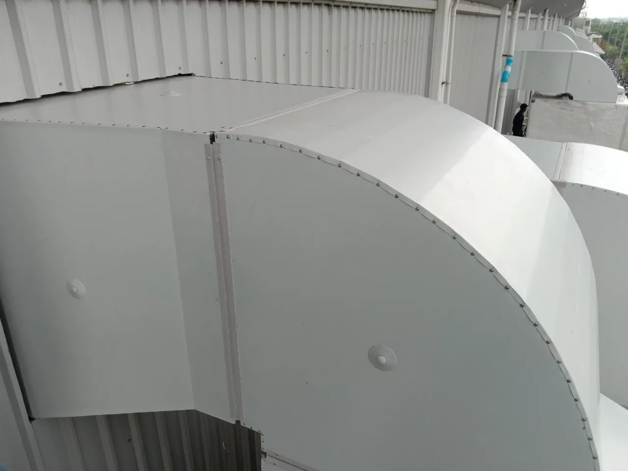 pre-painted steel faced pre insulated duct panel installation case