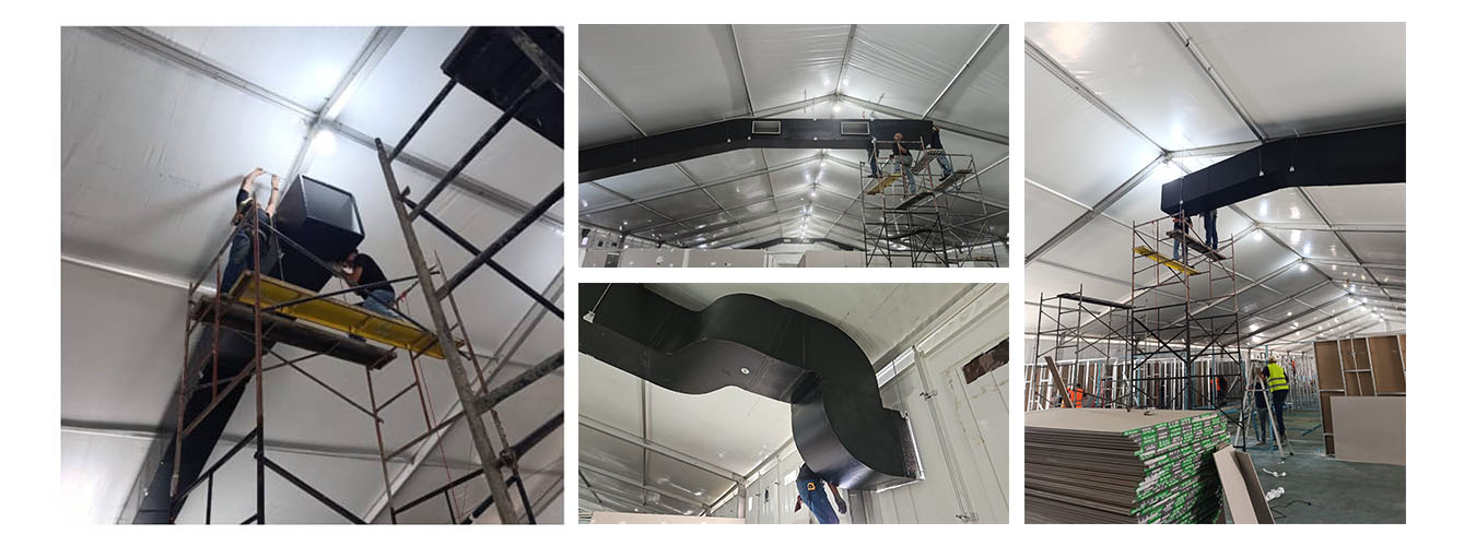 Installation Site for Black Duct Panels