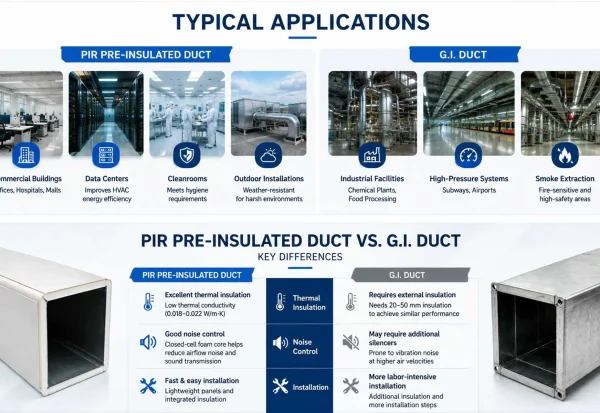 PIR Pre-insulated Duct vs. G.I. Duct PIR Pre-insulated Duct vs. G.I. Duct
