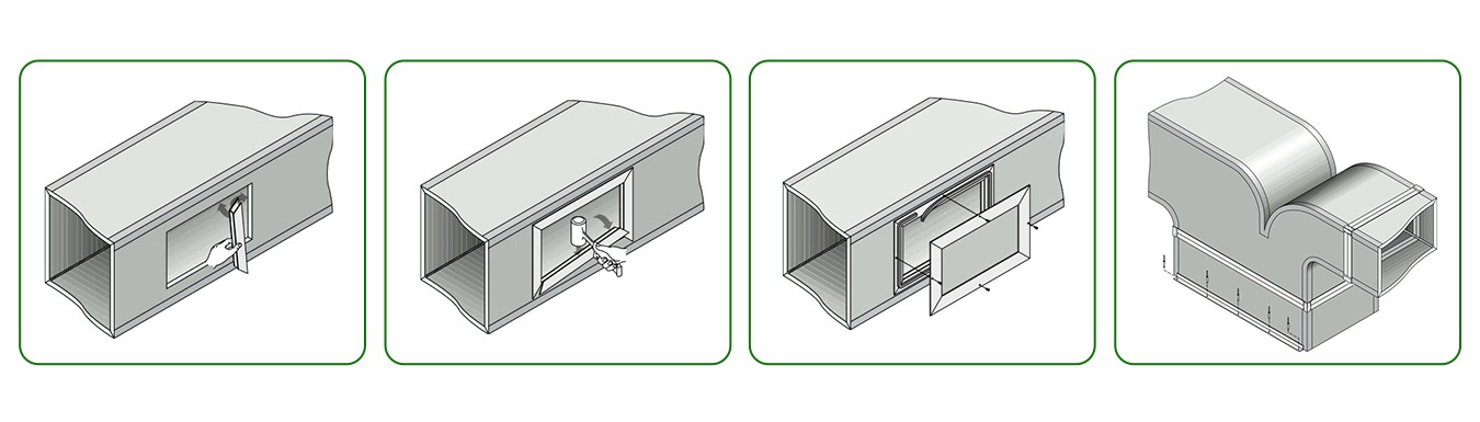 Hồ sơ mặt bích thanh nhôm U phần PVC cho ống dẫn khí HVAC