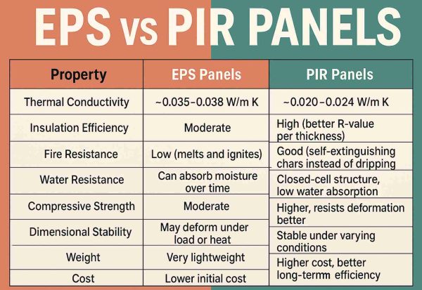 EPS vs PIR Panels