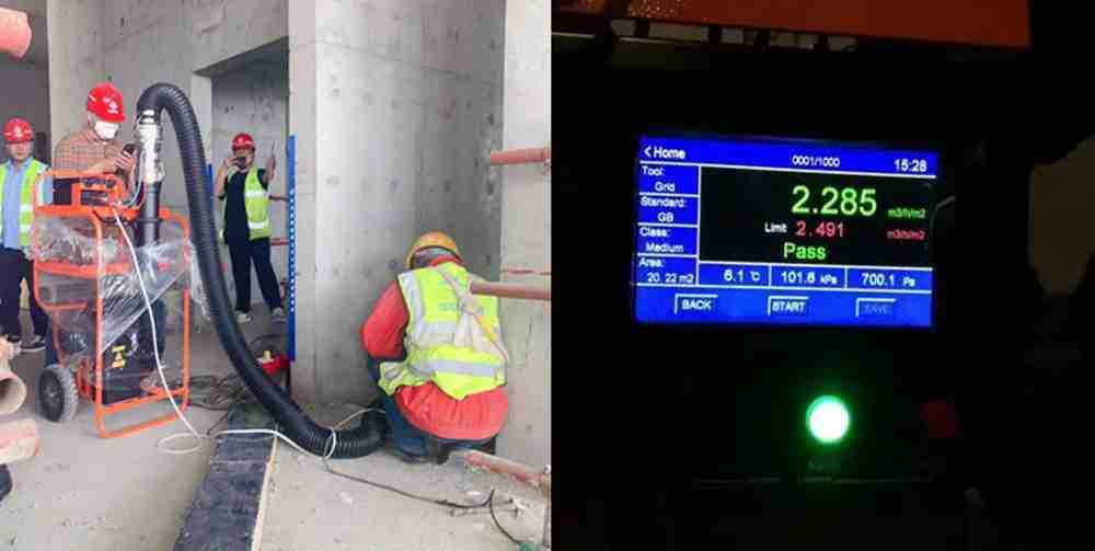 duct air leakage test for pir pre-insulated duct