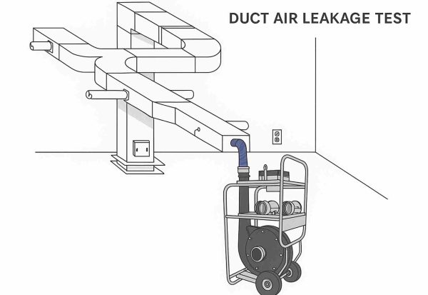 duct air leakage testing for pre-insulated duct
