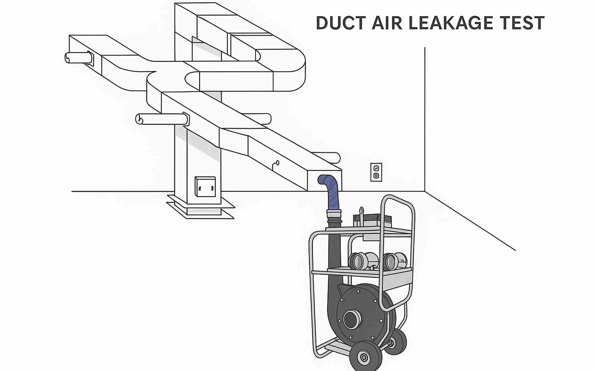 duct air leakage testing for pre-insulated duct